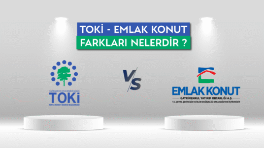 TOKİ ve Emlak Konut arasındaki farkları gösteren iki taraflı karşılaştırma görseli